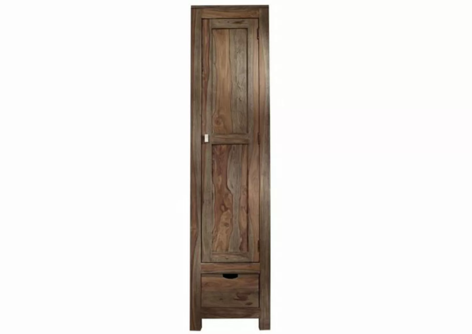 Massivmoebel24 Dreh-/Schwebetürenschrank Schrank Sheesham 48x60x200  grau g günstig online kaufen