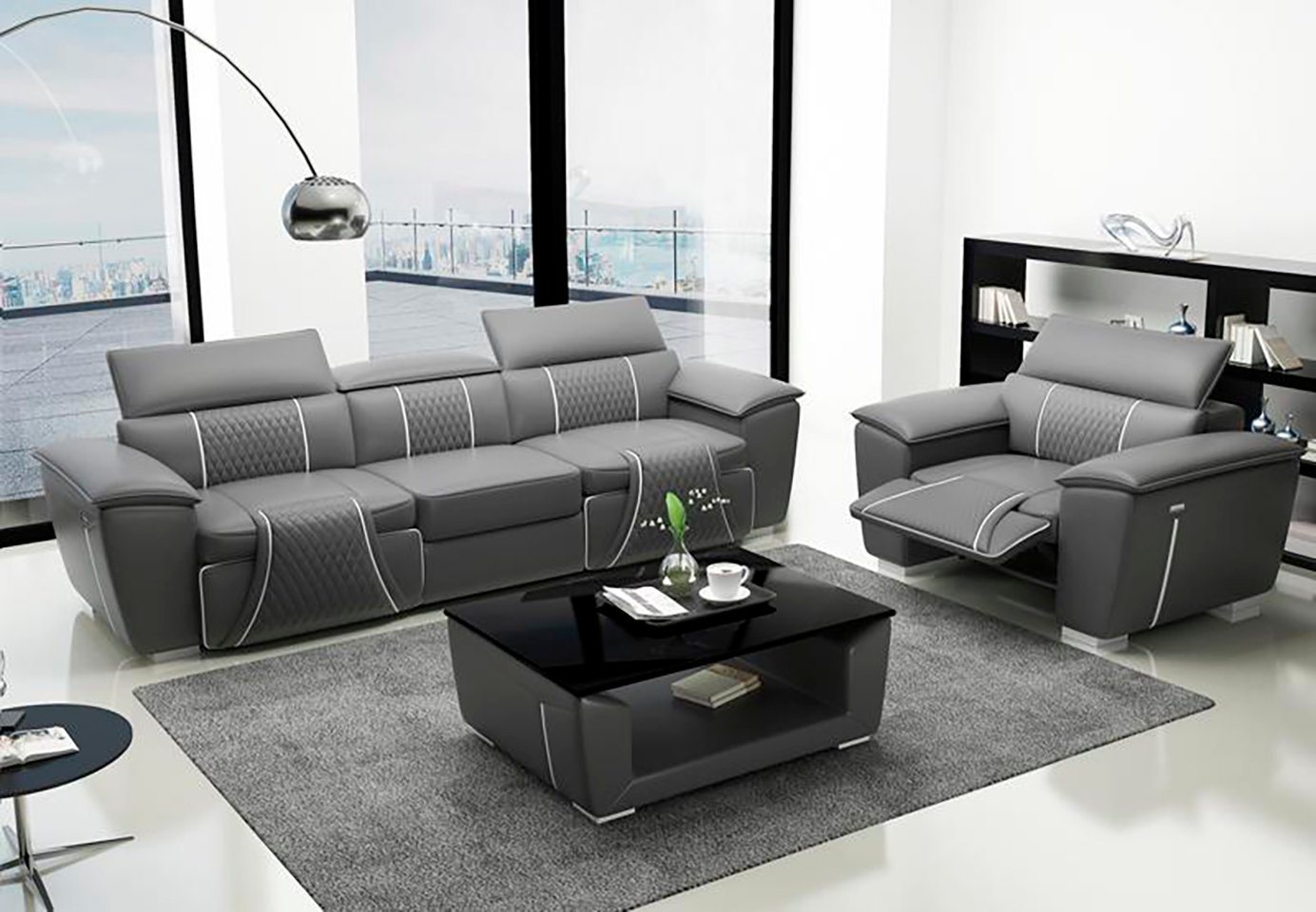 JVmoebel Sofa Multifunktions Couch Relax Sofagarnitur Polster Sofa 3+2+2 Si günstig online kaufen