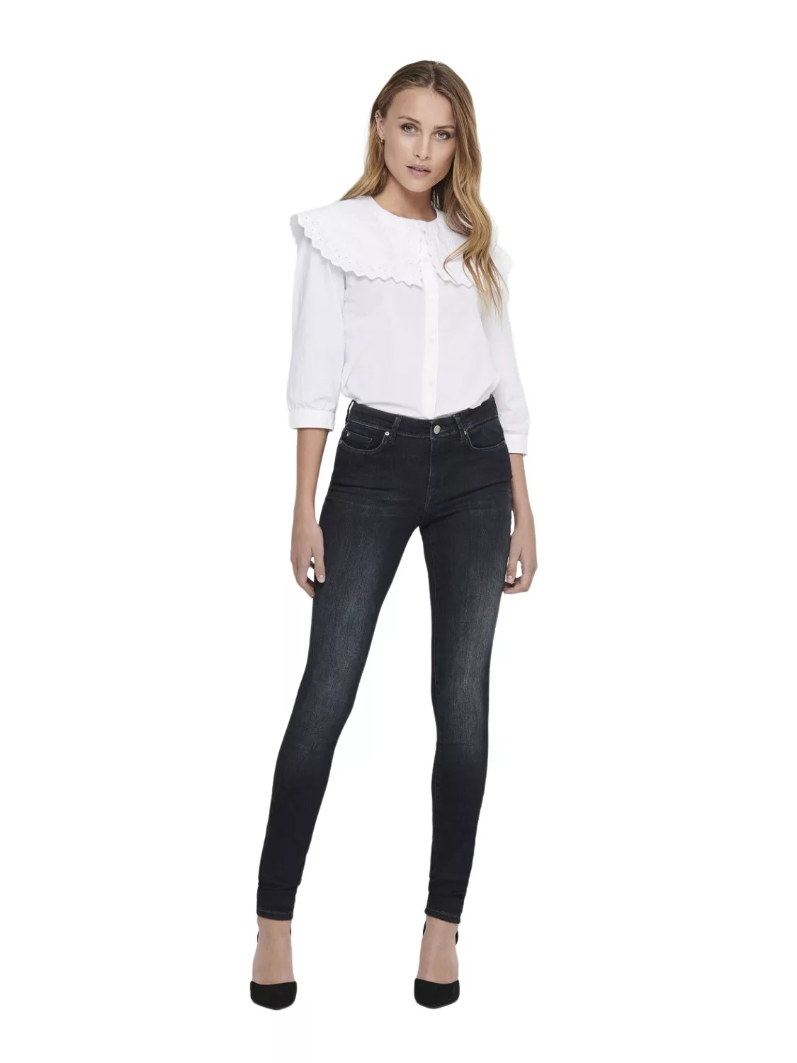 Only Damen Jeans ONLSHAPE REG SKINNY REA095 - Skinny Fit - Schwarz- Black D günstig online kaufen