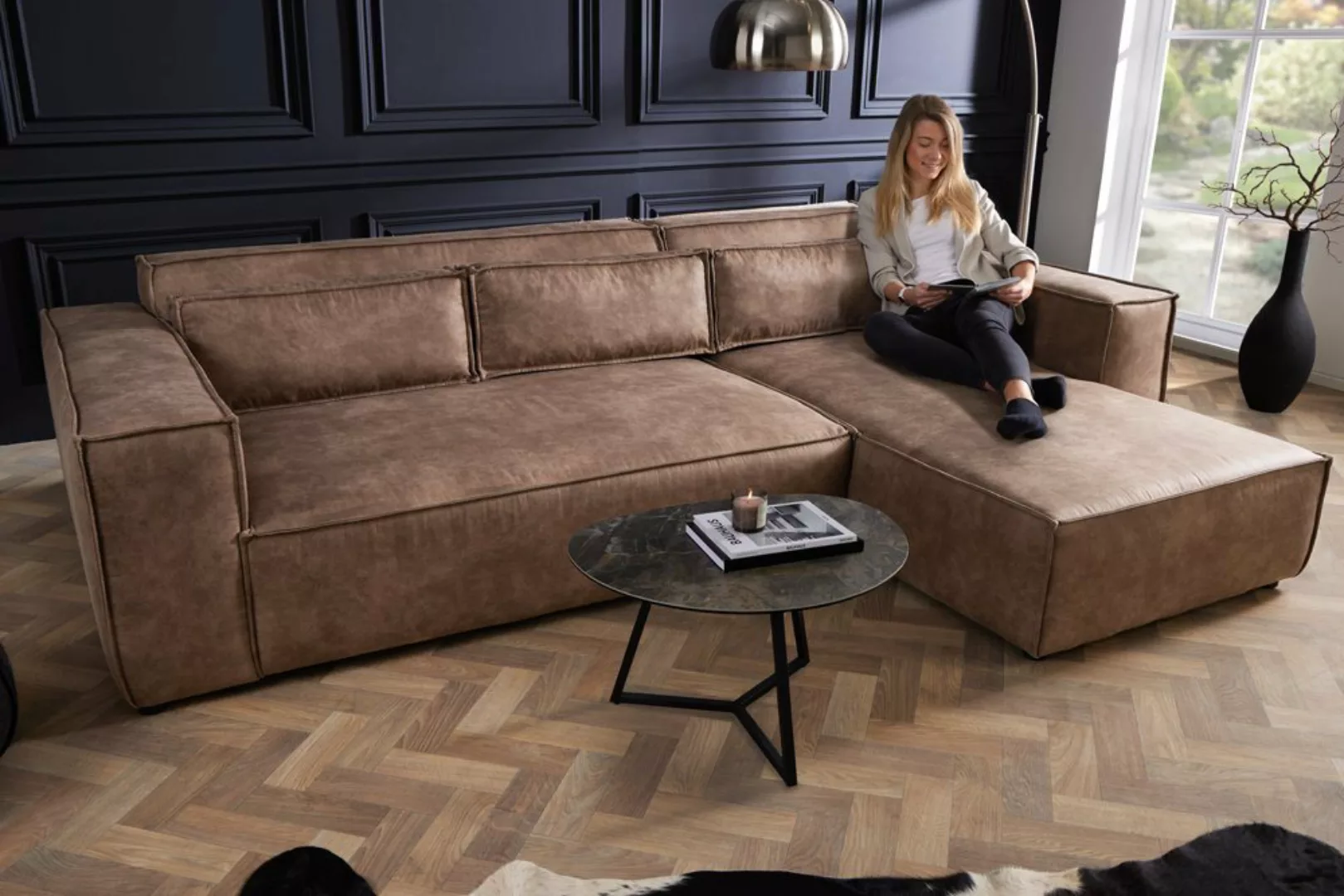 riess-ambiente Ecksofa BOSSA NOVA 265cm antik taupe, Einzelartikel 1 Teile, günstig online kaufen