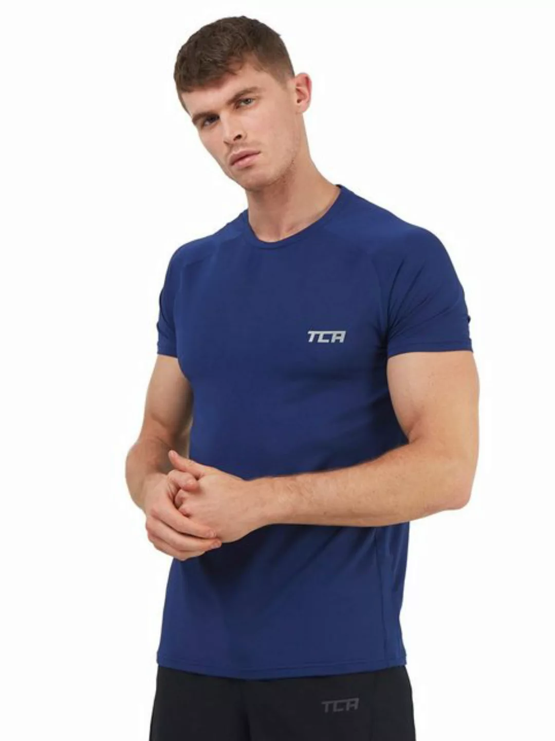 TCA T-Shirt TCA Herren Stamina Laufshirt Dunkelblau XL (1-tlg) günstig online kaufen