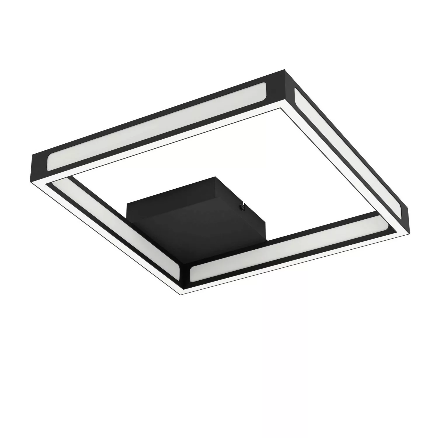 Eglo LED-Deckenleuchte Altaflor 31,5 cm x 31,5 cm Schwarz-Weiß günstig online kaufen