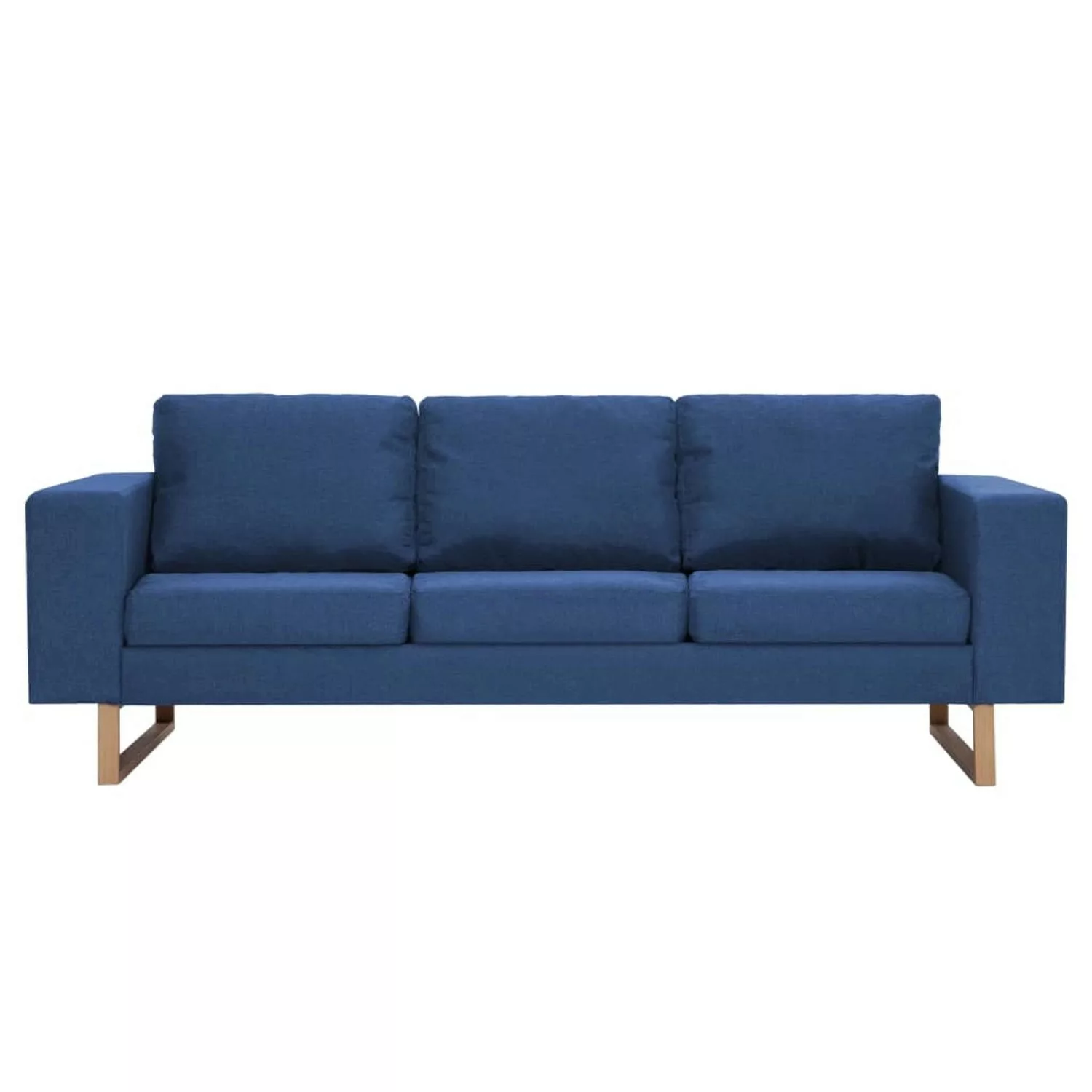 vidaXL Sofa 3-Sitzer-Sofa Stoff Blau Couch günstig online kaufen