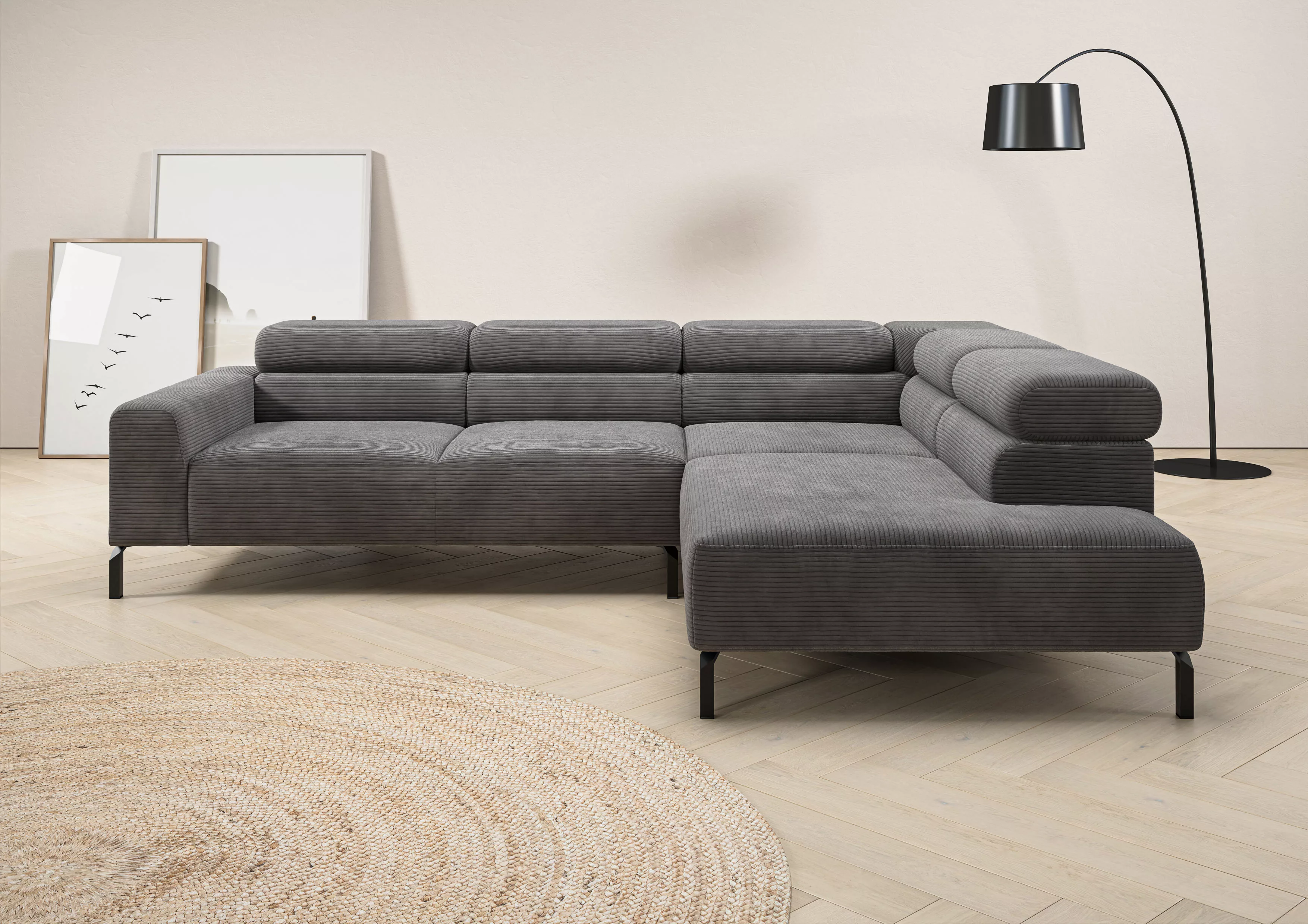 Places of Style Ecksofa Antonelli, L-Form, incl. Kopfteilverstellung, Breit günstig online kaufen