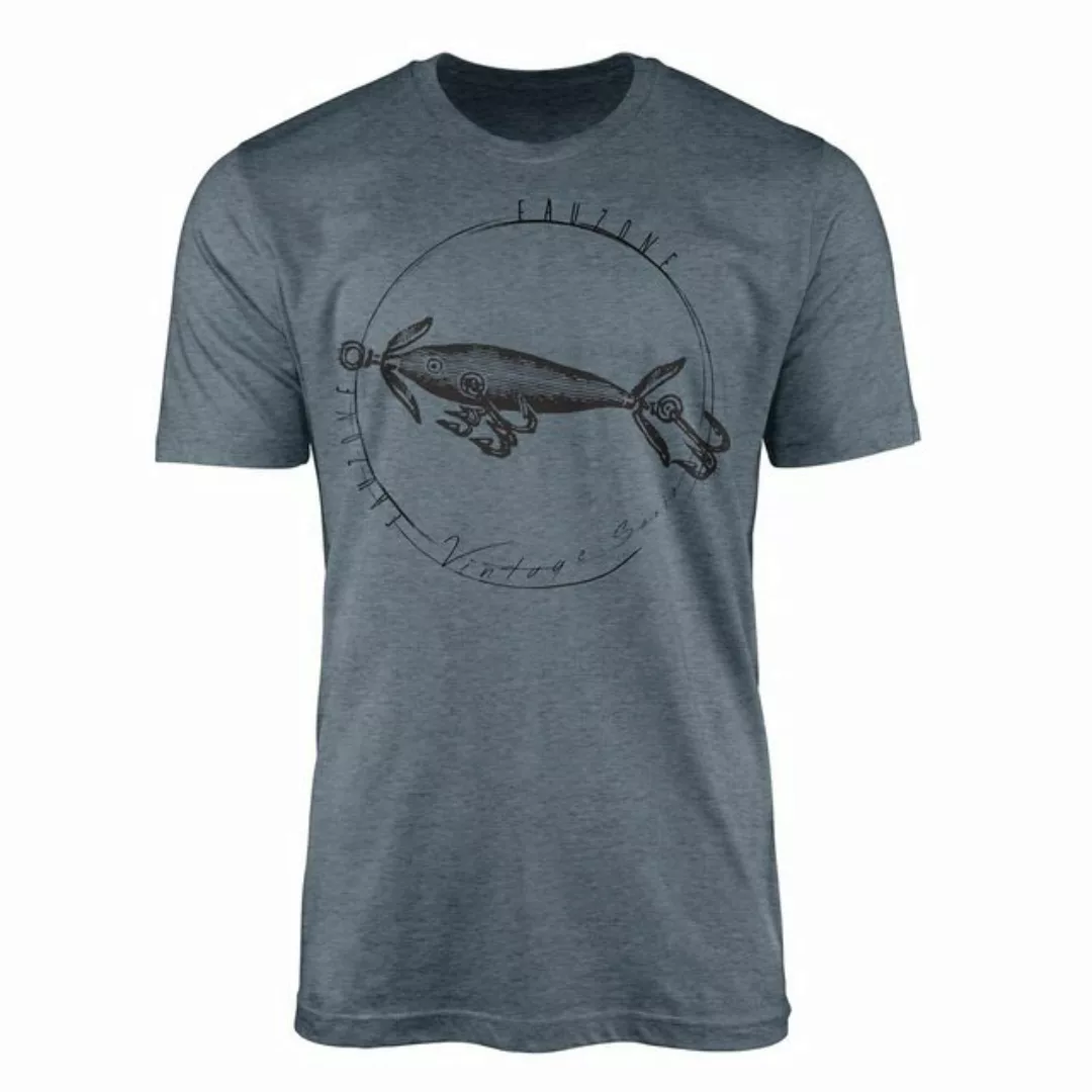 Sinus Art T-Shirt Vintage Herren T-Shirt Fischhaken günstig online kaufen