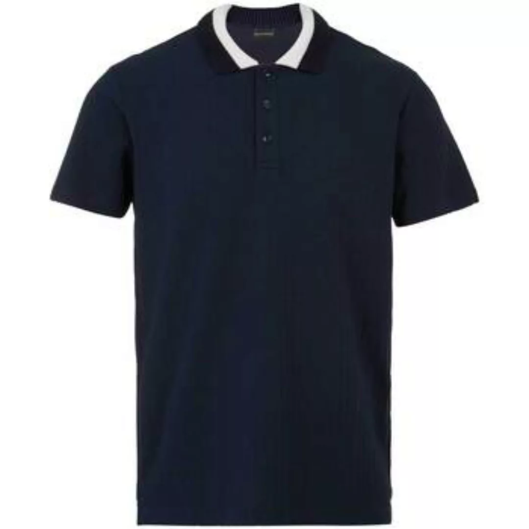 Emporio Armani  T-Shirts & Poloshirts Lounge Waffle Polo Shirt Armani Blue günstig online kaufen