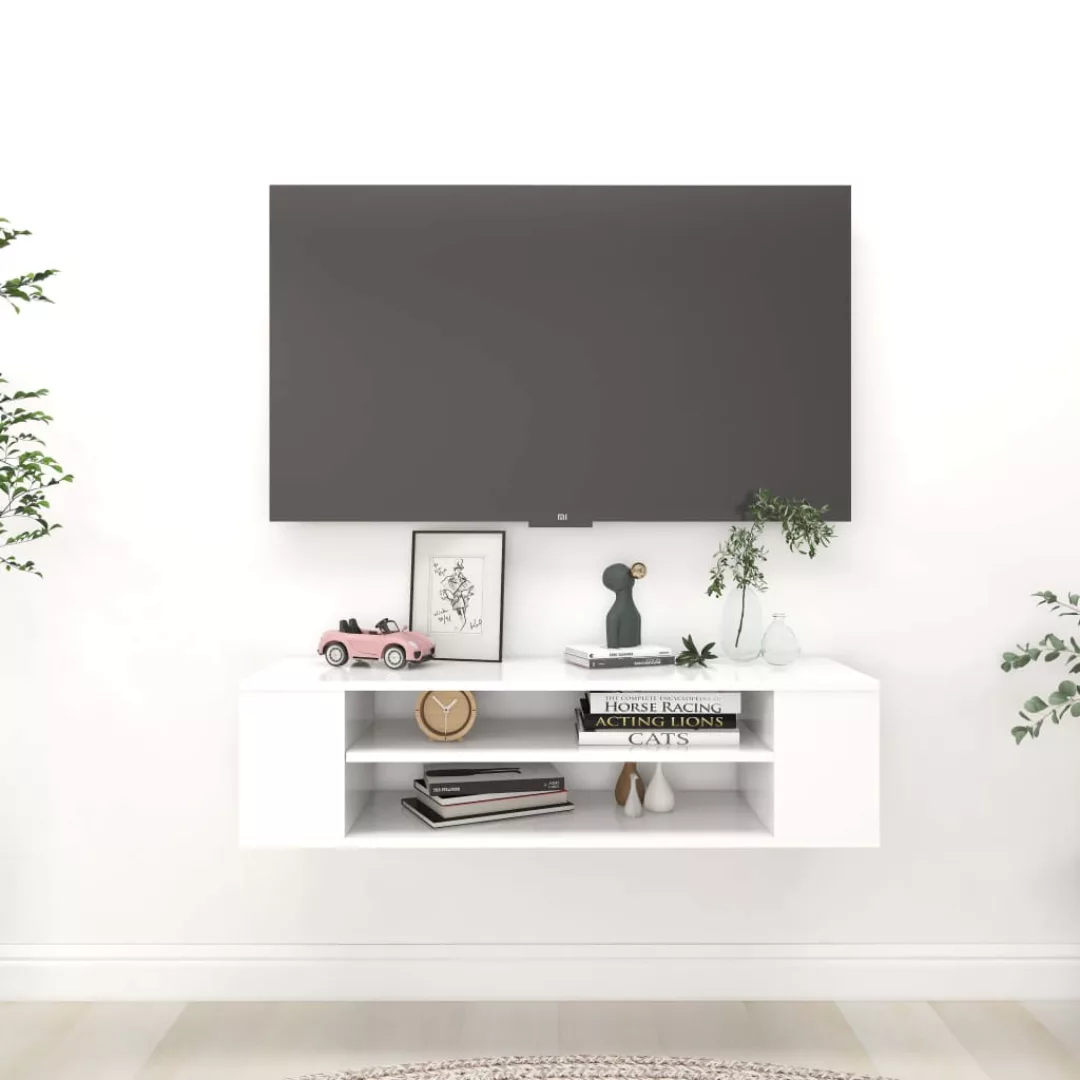 Tv-hengeschrank Weiß 100x30x26,5 Cm Spanplatte günstig online kaufen