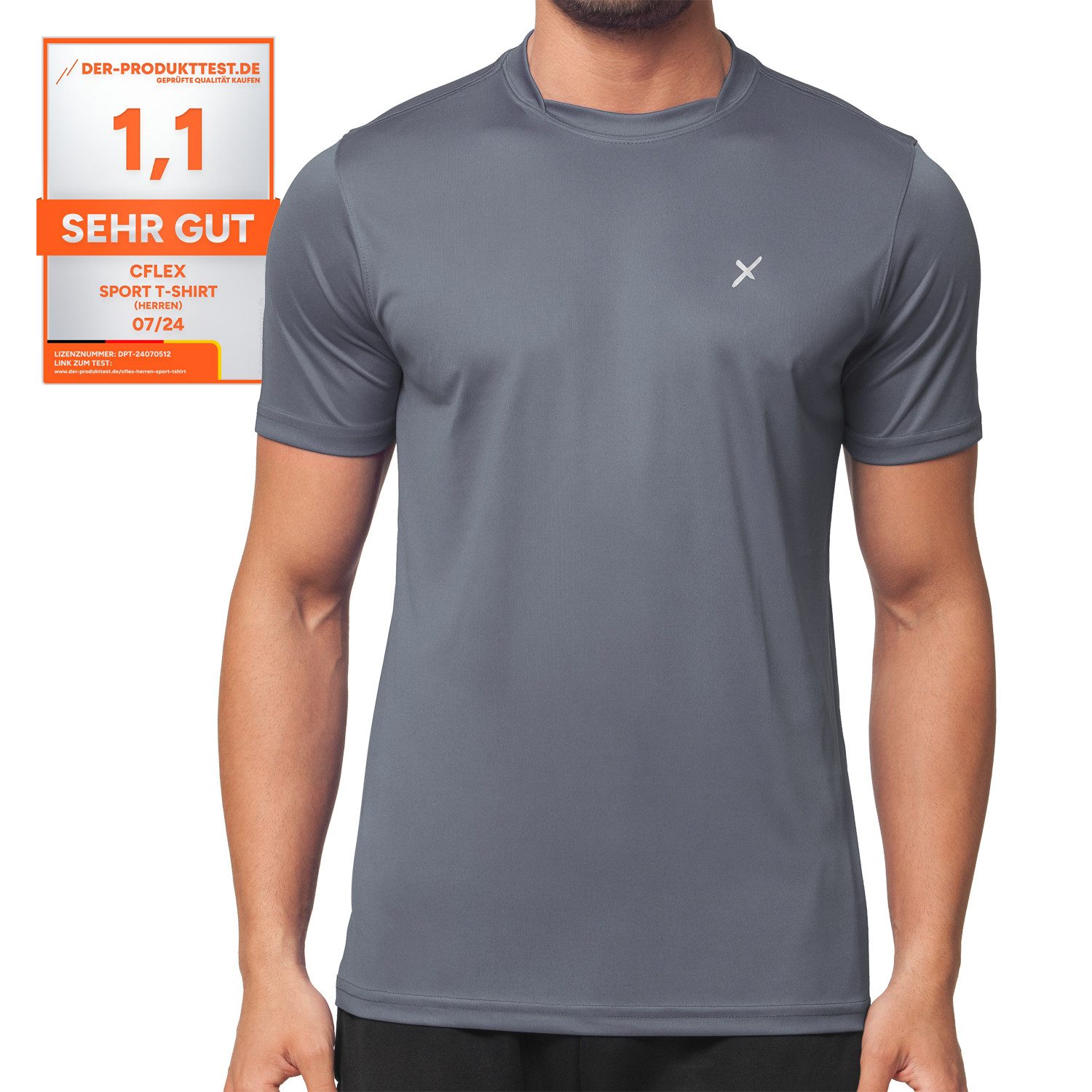 CFLEX Trainingsshirt Herren Sport Shirt Fitness günstig online kaufen