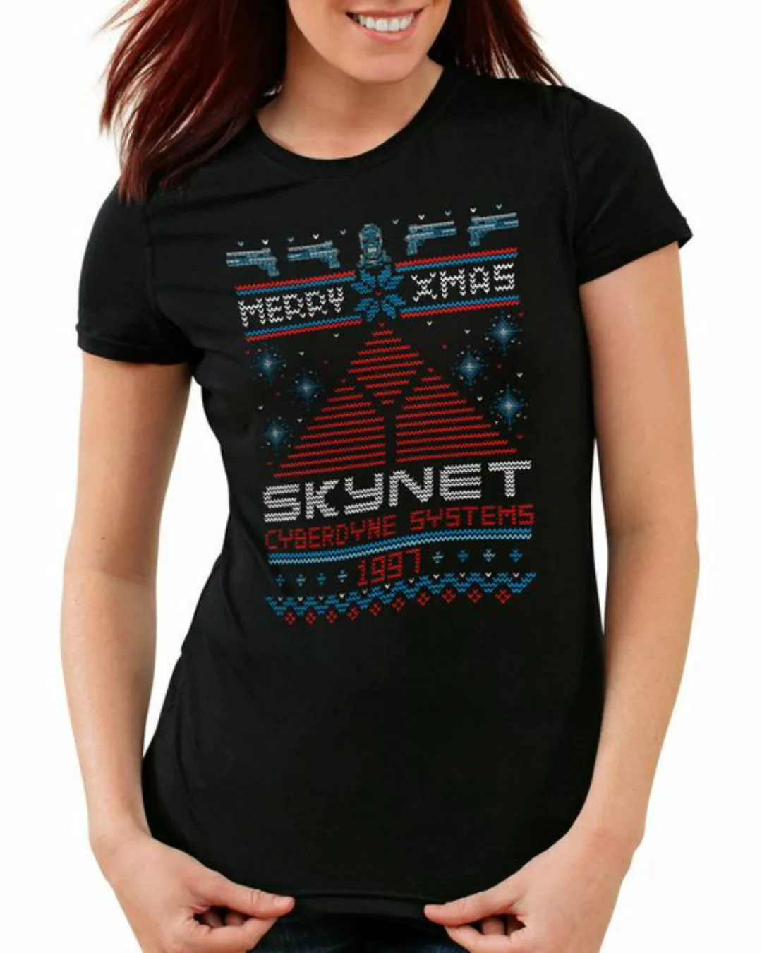 style3 T-Shirt Skynet Xmas terminator 2 weihnachten advent ugly sweater pul günstig online kaufen