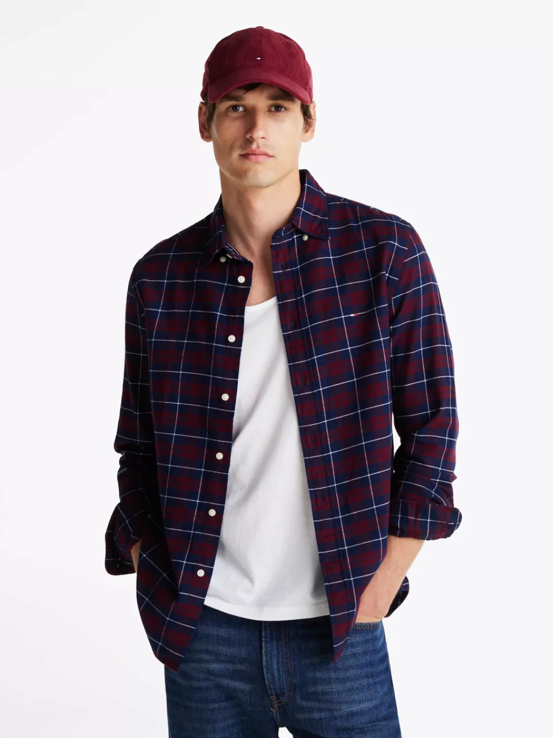 Tommy Hilfiger Langarmhemd BRUSHED EASY CHECK RF SHIRT mehrfarbig kariert günstig online kaufen