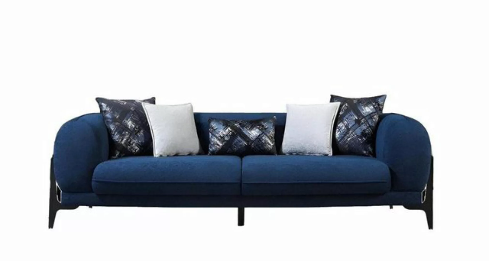 JVmoebel 3-Sitzer Blauer Polster 3-Sitzer Relaxsofa Designer Club Lounge Mö günstig online kaufen