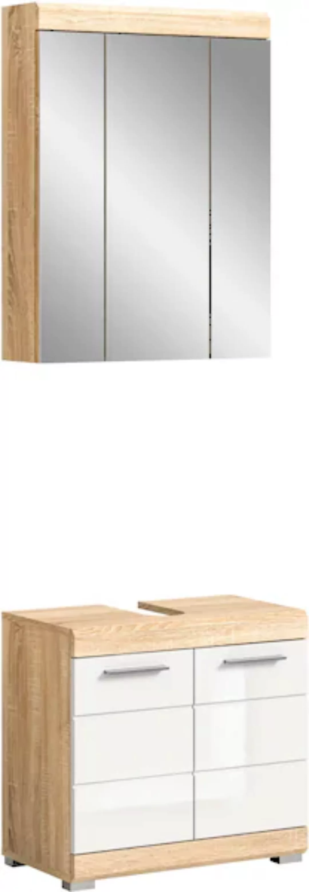 INOSIGN Badmöbel-Set "Siena", (Set, 2 St.), Badmöbel, Spiegelschrank, Wasch günstig online kaufen