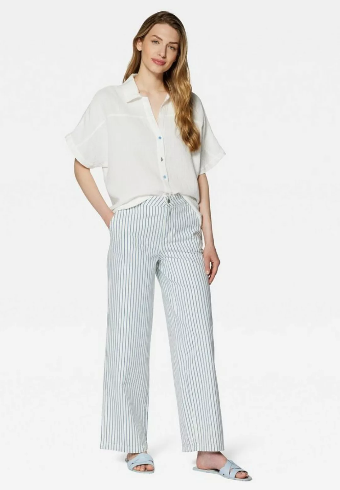 Mavi Stoffhose "WHITE STRIPED WOVEN PANTS", Maviterranean Hose günstig online kaufen