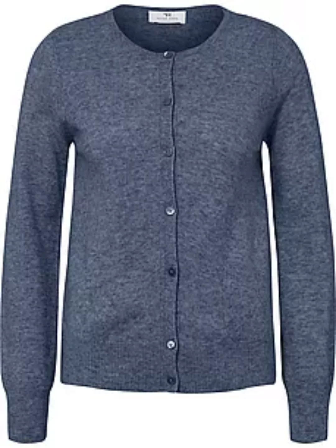 Strickjacke aus 100% Premium-Kaschmir Peter Hahn Cashmere blau günstig online kaufen