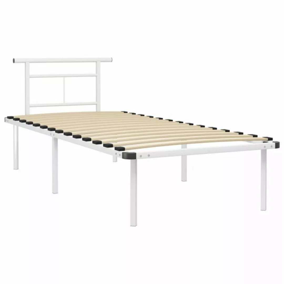 Bettgestell Weiß Metall 90x200 Cm günstig online kaufen