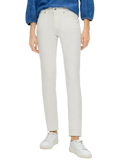 s.Oliver Slim-fit-Jeans s.Oliver Slim Fit Jeans Betsy in Creme (1-tlg) Five günstig online kaufen