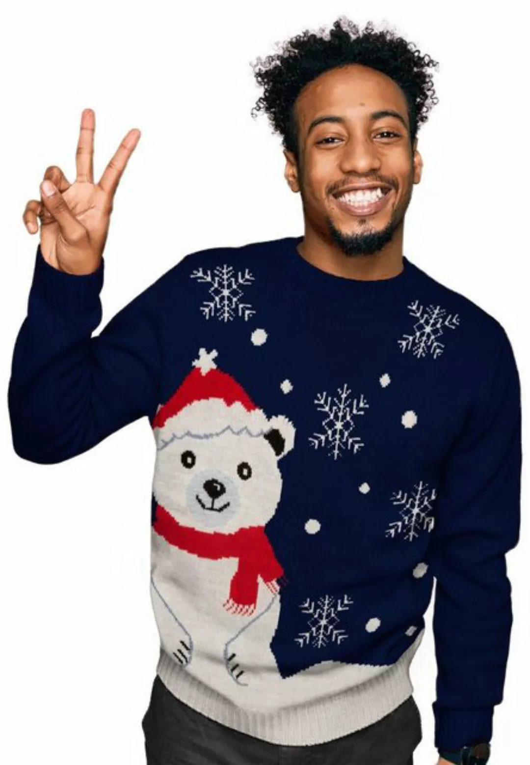 United Labels® Weihnachtspullover Eisbär - Ugly Sweater günstig online kaufen