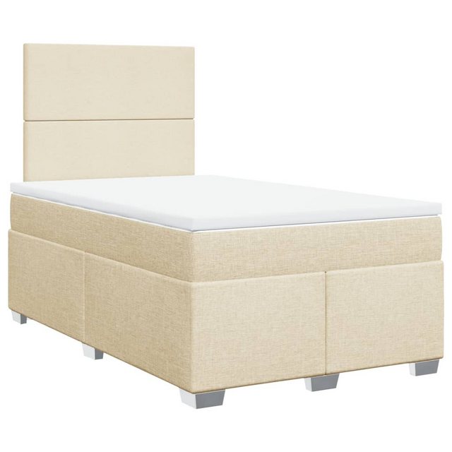 vidaXL Boxspringbett mit Matratze Creme 120x200 cm Stoff2103591 günstig online kaufen