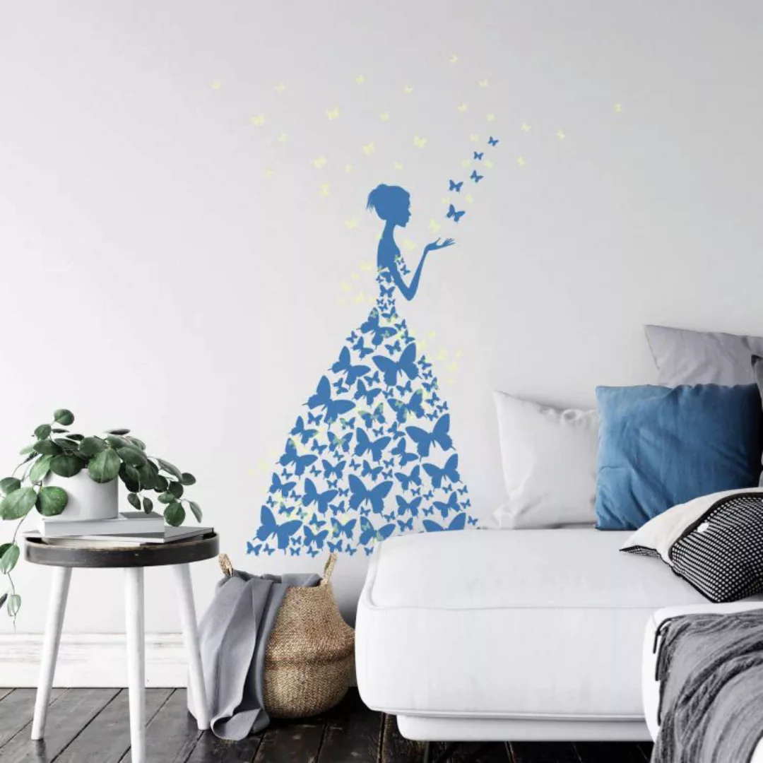 Wall-Art Wandtattoo »Schmetterling Leuchtsticker«, (1 St.), selbstklebend, günstig online kaufen