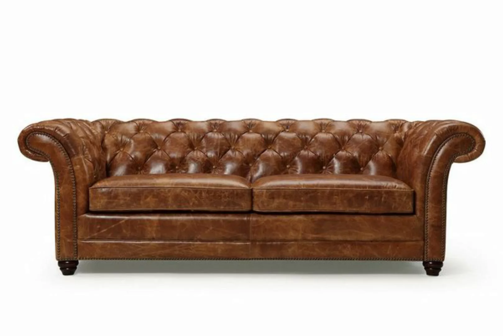 JVmoebel Sofa Chesterfield Leder Sofa Couch Polster 3 Sitzer günstig online kaufen