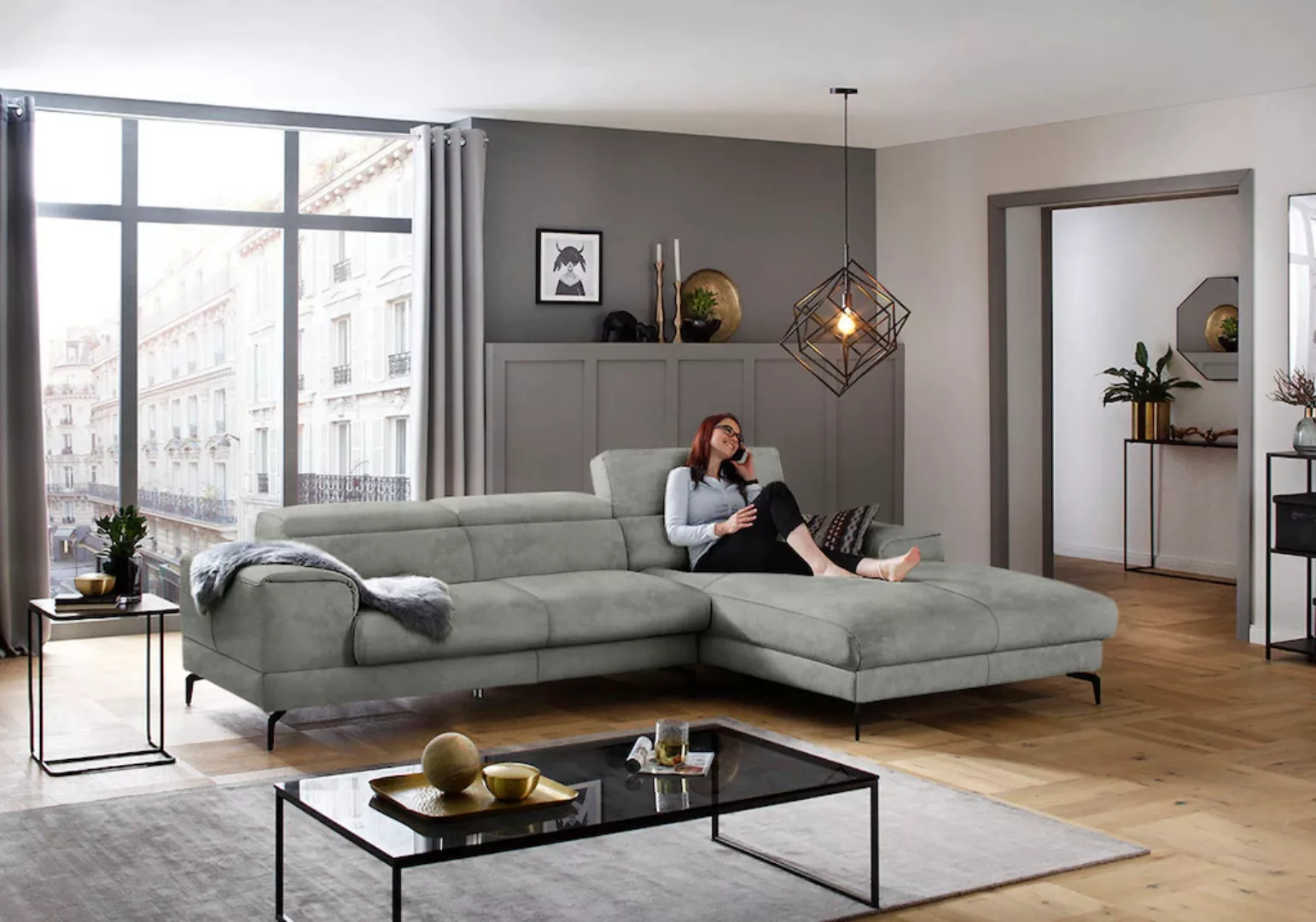 W.SCHILLIG Ecksofa "piedroo, Designsofa mit tollem Sitzkomfort, L-Form", Ko günstig online kaufen