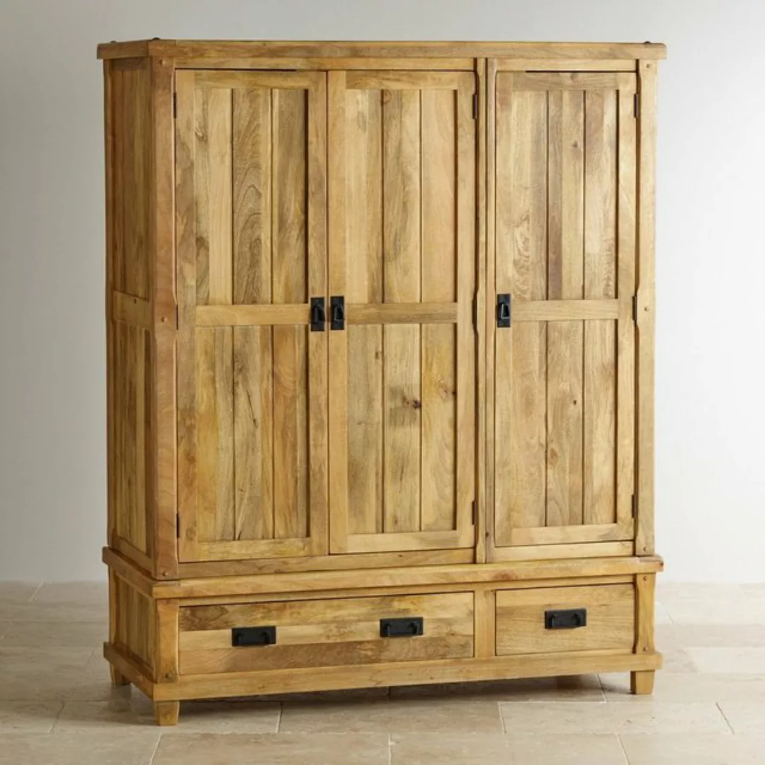 Indischesmoebelhausde Kleiderschrank Schrank Devi 150x200x60 aus Mangoholz günstig online kaufen