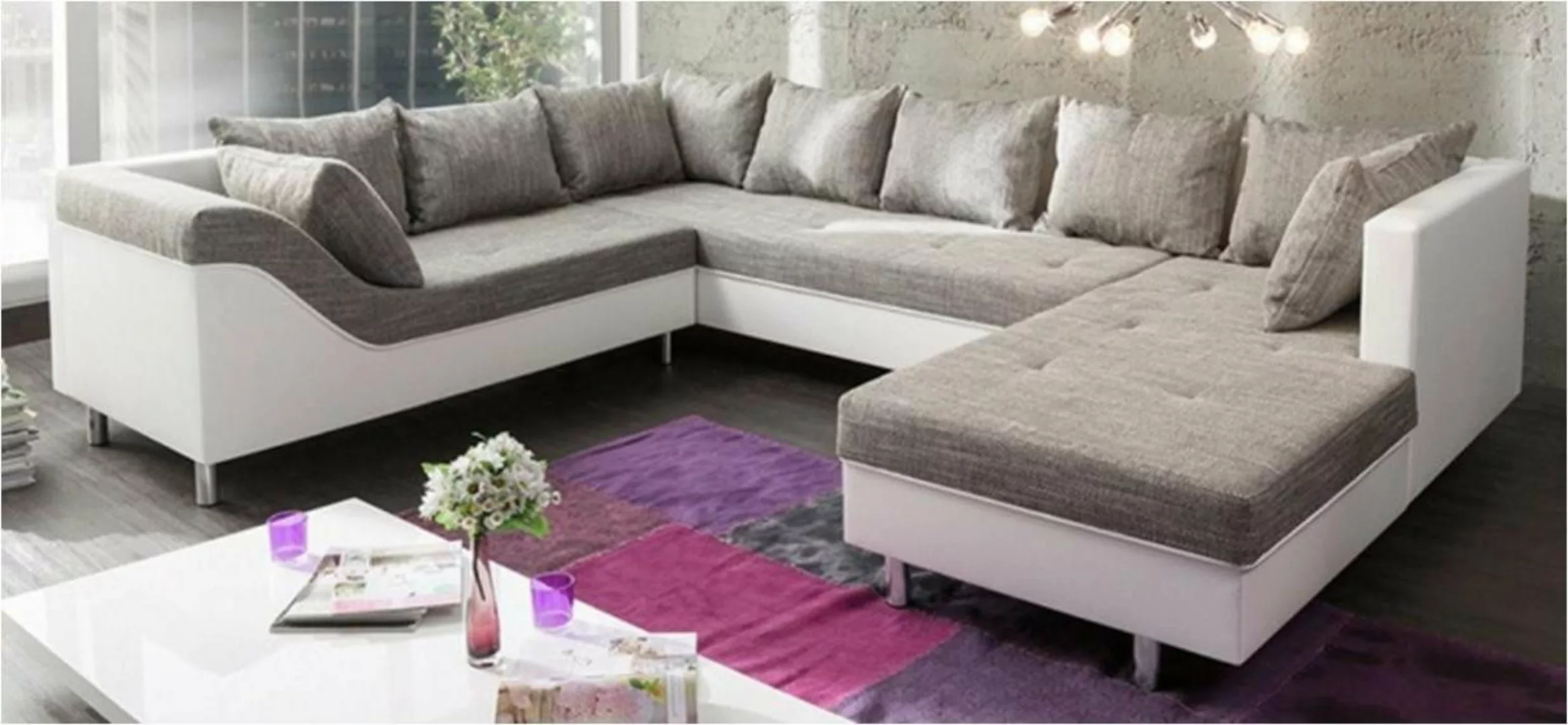 Xlmoebel Ecksofa Modernes Ecksofa in U-Form mit Design für Wohnlandschaft u günstig online kaufen