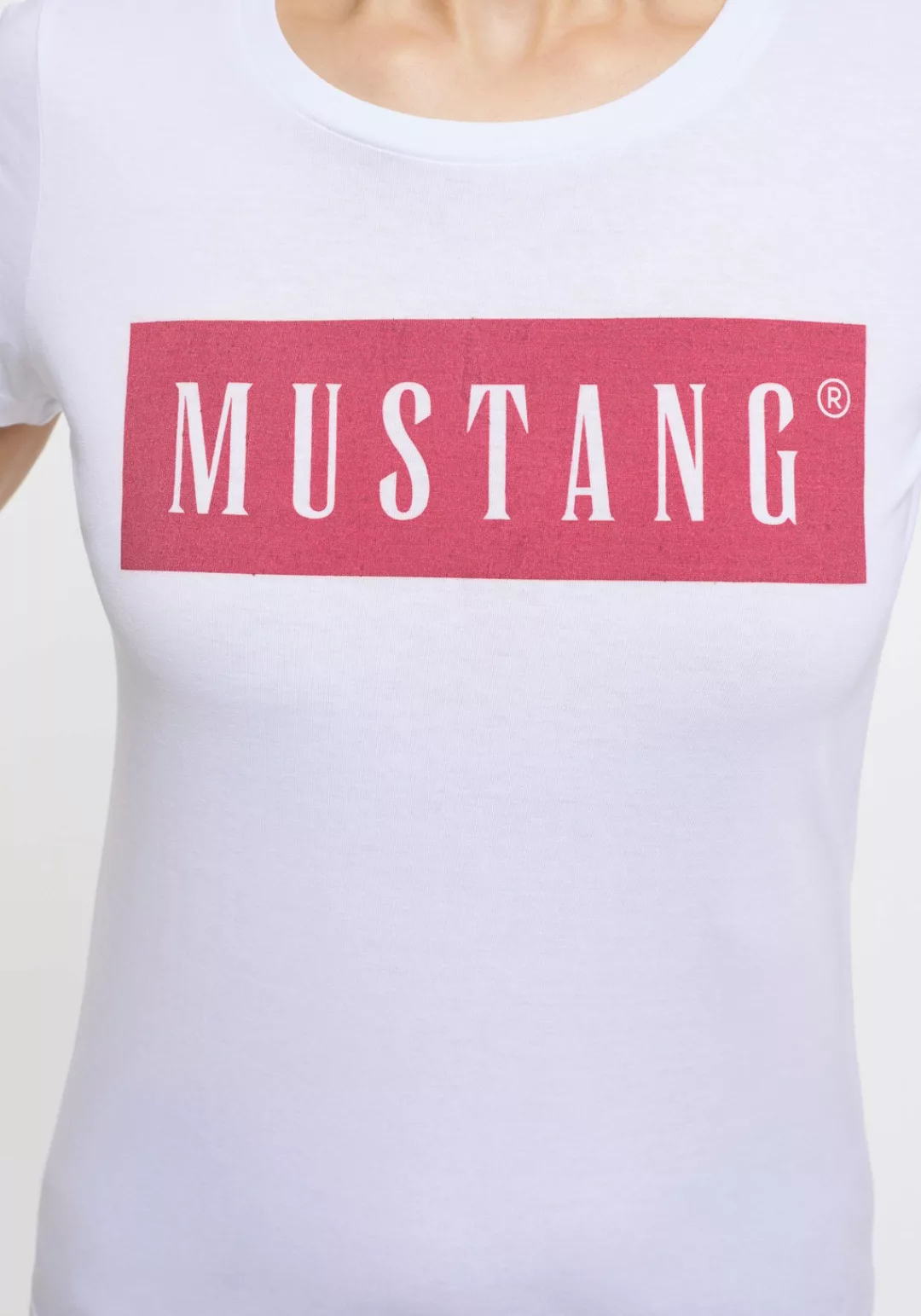 MUSTANG Kurzarmshirt Print-Shirt günstig online kaufen