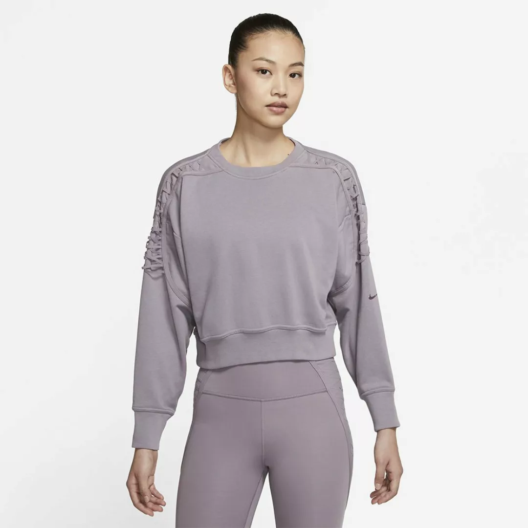 Nike Therma Crew Cropped Sweatshirt M Purple Smoke / Clear günstig online kaufen