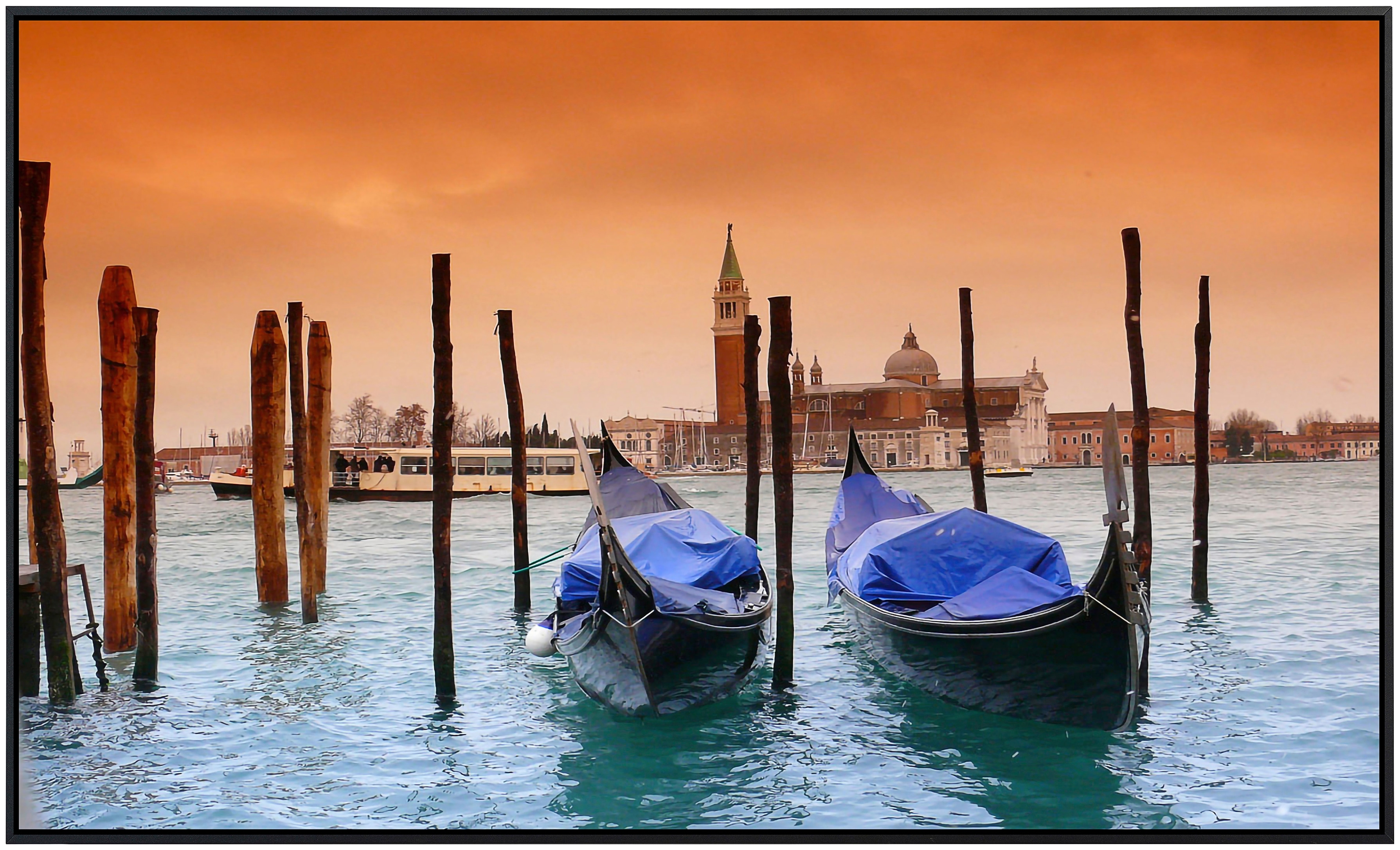 Papermoon Infrarotheizung »Boote in Venedig«, sehr angenehme Strahlungswärm günstig online kaufen