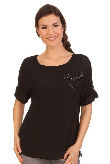 Hangowear Trachtenshirt Trachtenshirt Damen - BERNICE - schwarz günstig online kaufen