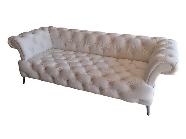 Xlmoebel Sofa Chesterfield 3-Sitzer Sofa Luxus Couch Kunstleder Weiß Leders günstig online kaufen