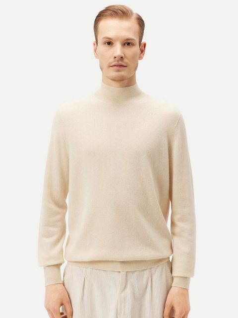 GOBI Cashmere Stehkragenpullover Naturfarbe Stehkragenpullover aus Kaschmir günstig online kaufen