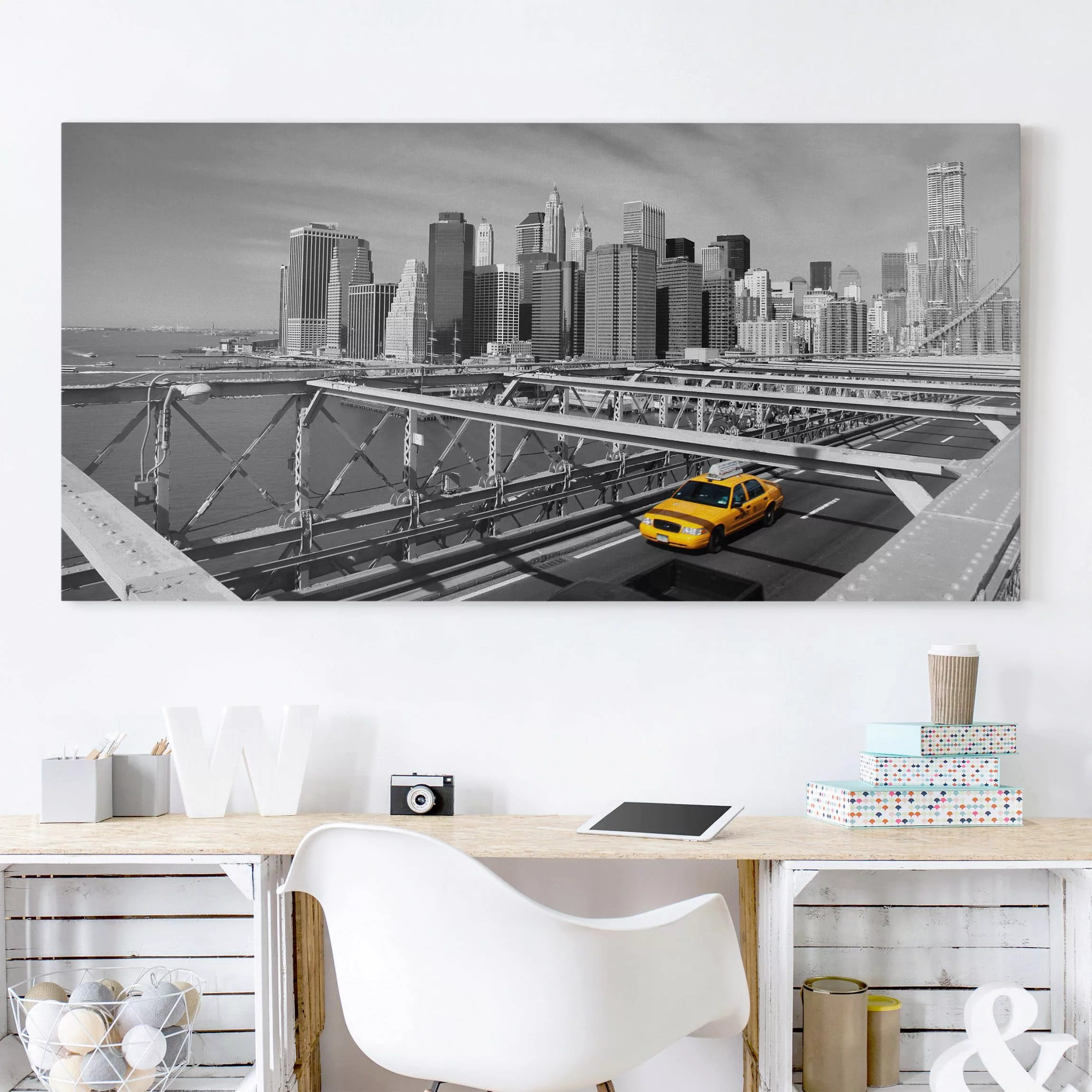 Leinwandbild New York - Querformat Taxitrip to the other Side günstig online kaufen