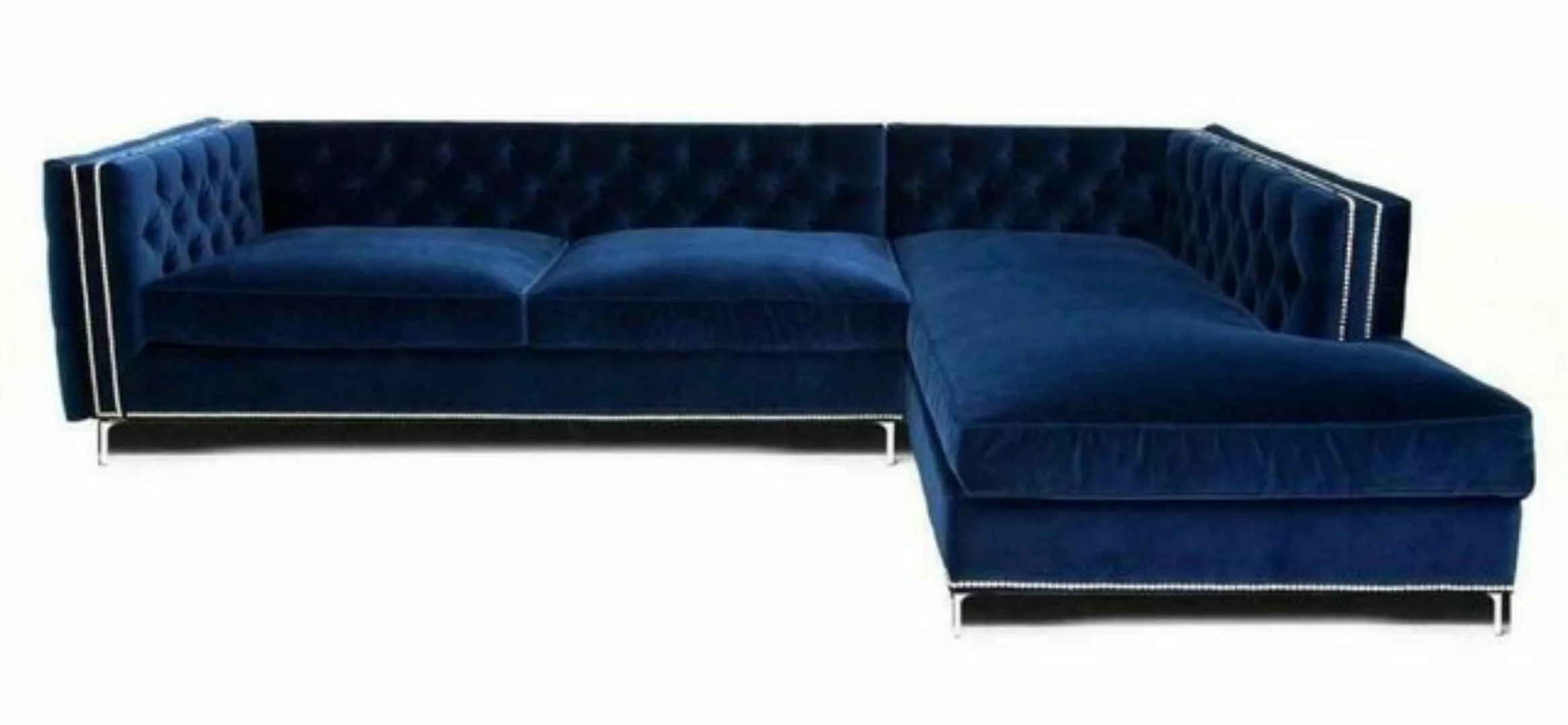 JVmoebel Ecksofa Luxriöse Blaue L-Form Couch modernes Ecksofa Polstermöbel günstig online kaufen