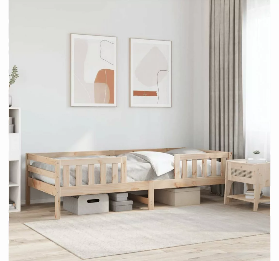 vidaXL Bett, Massivholzbett ohne Matratze 100x200 cm Kiefernholz günstig online kaufen