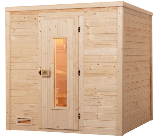 weka Sauna »Massivholzsauna BERGEN 1.8«, Blockbohlen, naturbelassenes Ficht günstig online kaufen