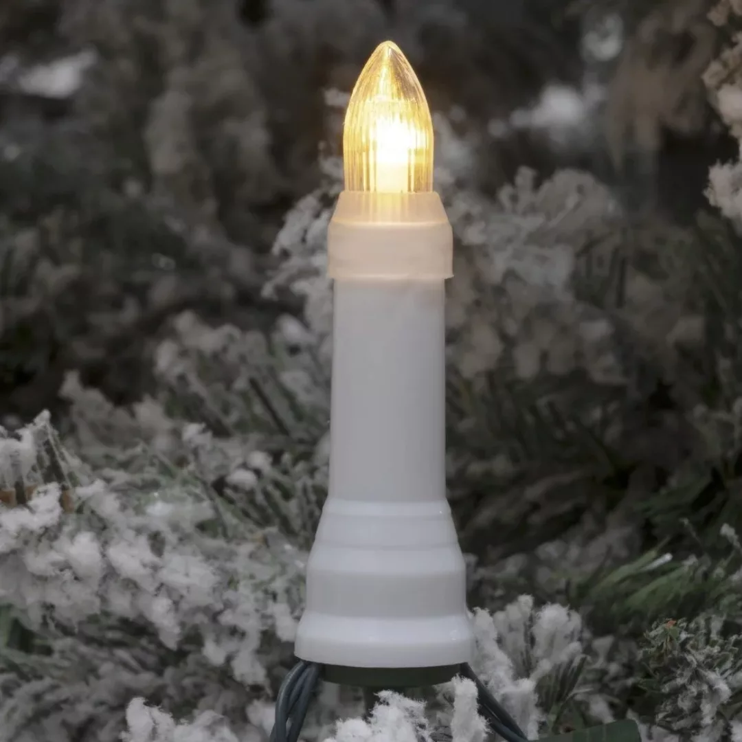 LED-Lichterkette Topbirnen IP44 amber 25-flammig günstig online kaufen