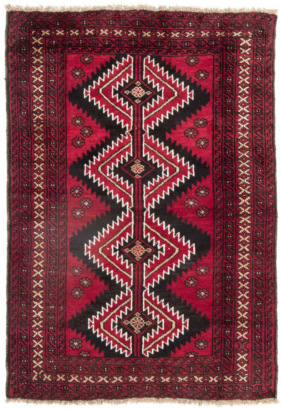morgenland Wollteppich »Belutsch Medaillon Rosso 190 x 134 cm«, rechteckig, günstig online kaufen
