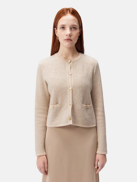 GOBI Cashmere Strickjacke Jacquard-Strickjacke aus Kaschmir günstig online kaufen