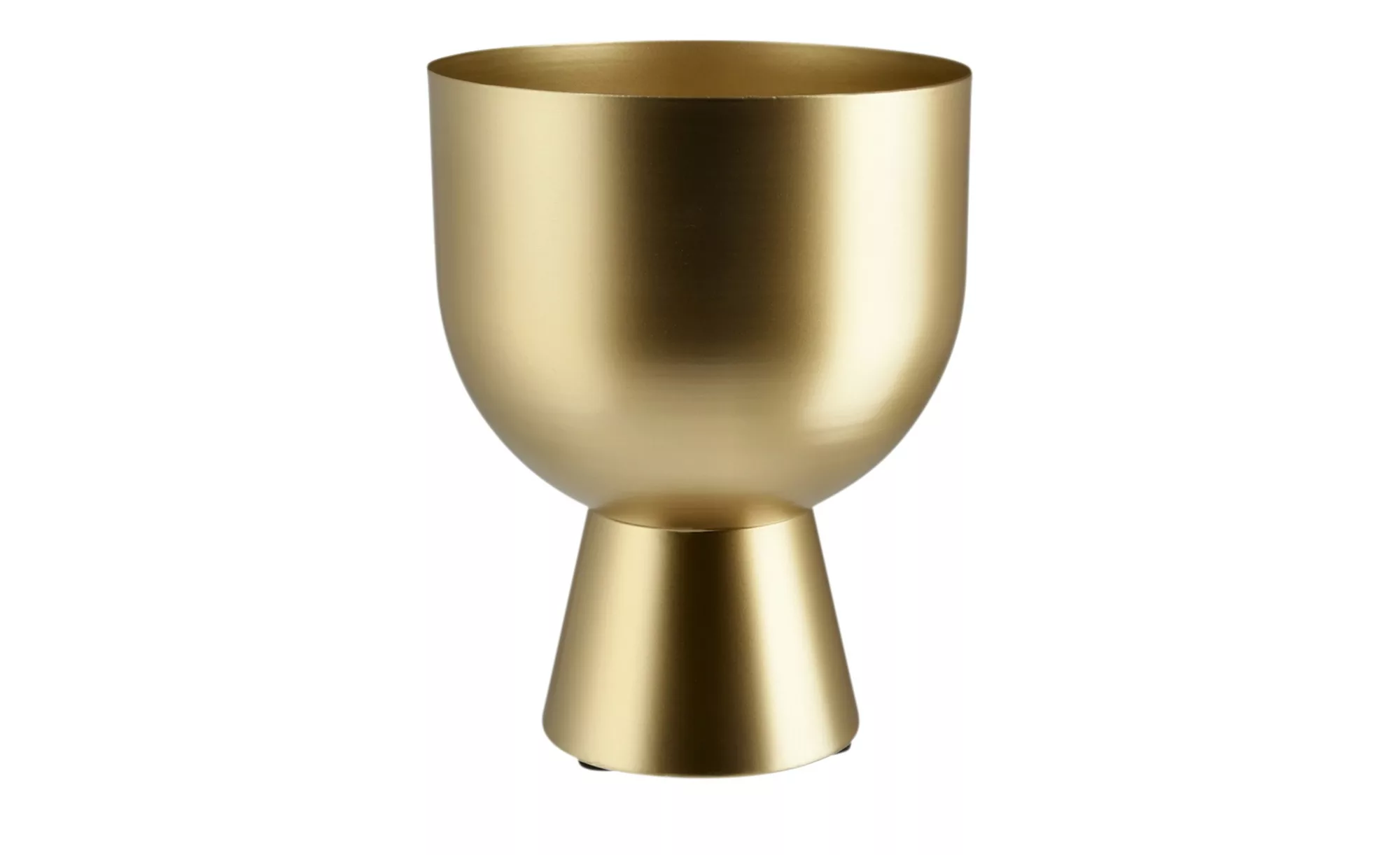 Übertopf - gold - Metall - 20,5 cm - Dekoration > Dekoartikel - Möbel Kraft günstig online kaufen