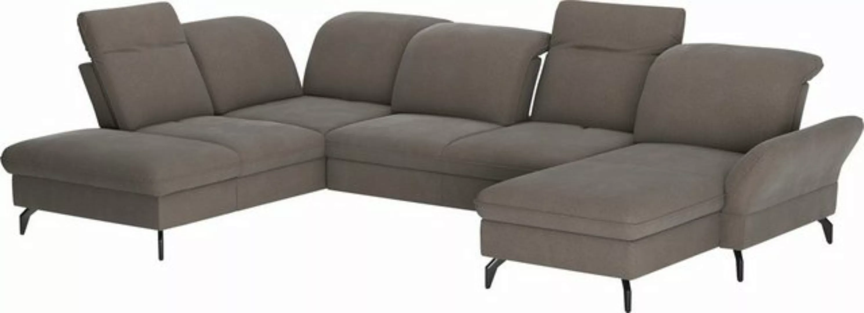 sit&more Wohnlandschaft "Leandro U-Form", Wahlweise mit Bett-, Kopfteil - u günstig online kaufen