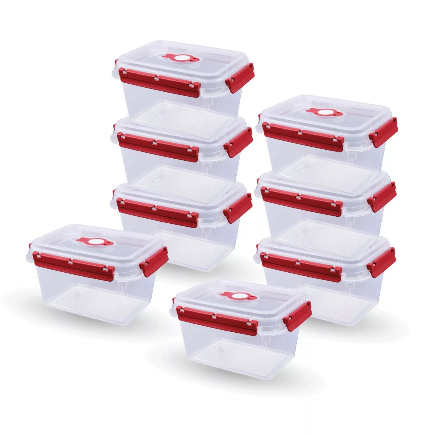 Bestlivings Frischhaltebox 1,5L Lunchbox Im Set Rot 8er Pack günstig online kaufen