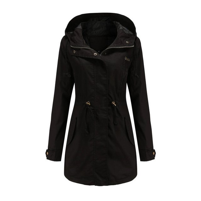 Nebelmeer Funktionsjacke Modische Allround-Kapuzen-Trenchcoat für Damen Frü günstig online kaufen