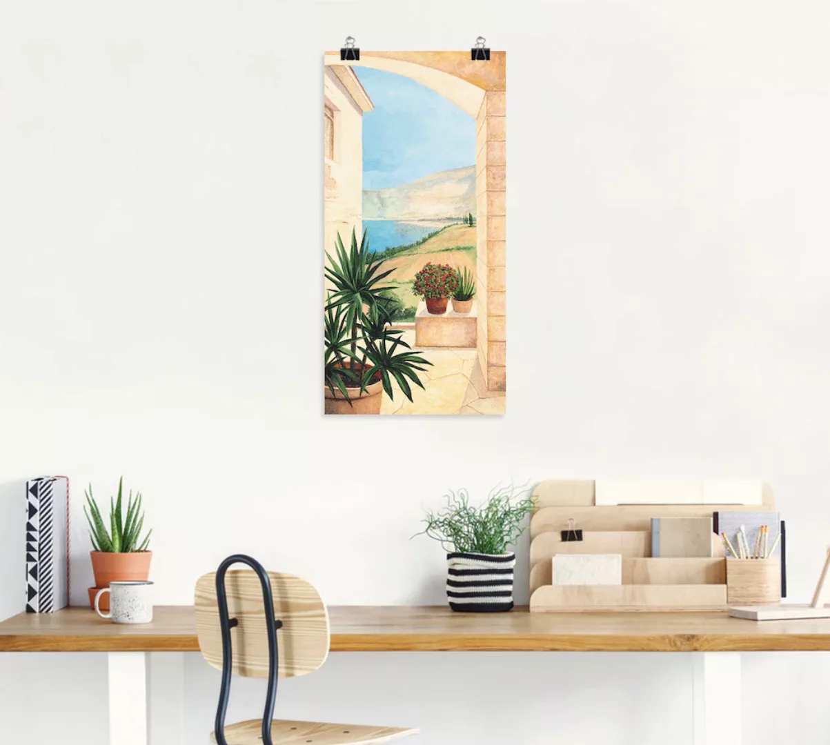 Artland Wandbild »Blick auf Toskanalandschaft«, Fensterblick, (1 St.), als günstig online kaufen