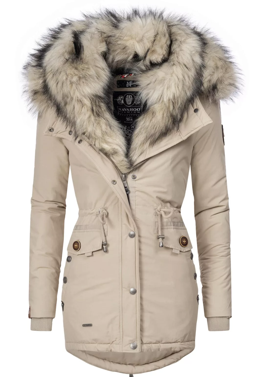 Navahoo Wintermantel "Sweety", Winterparka mit 2 Kunstpelz-Kapuzen günstig online kaufen