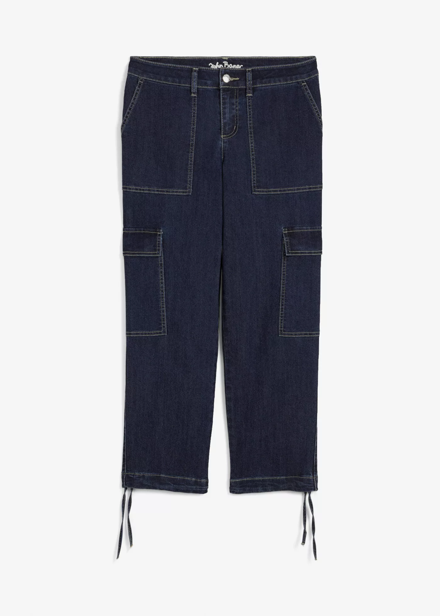 Cargo Jeans Mid Waist, cropped günstig online kaufen