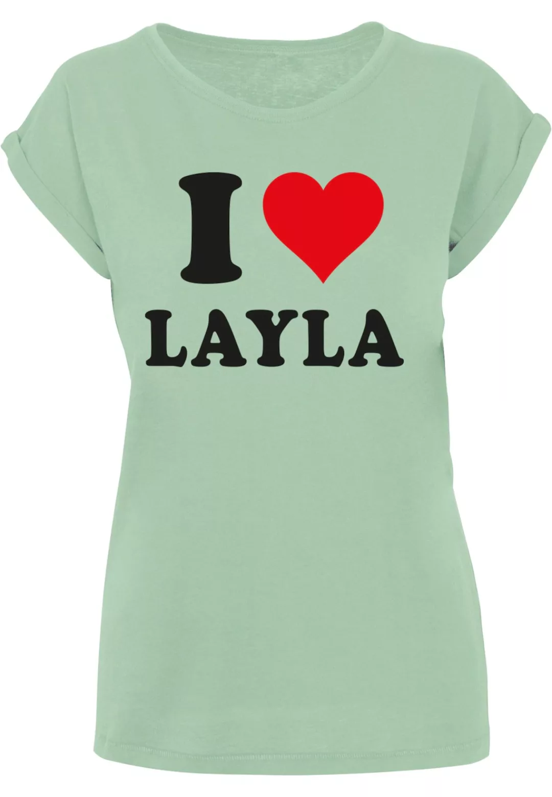 Merchcode T-Shirt "Merchcode Damen Ladies I Love Layla T-Shirt" günstig online kaufen