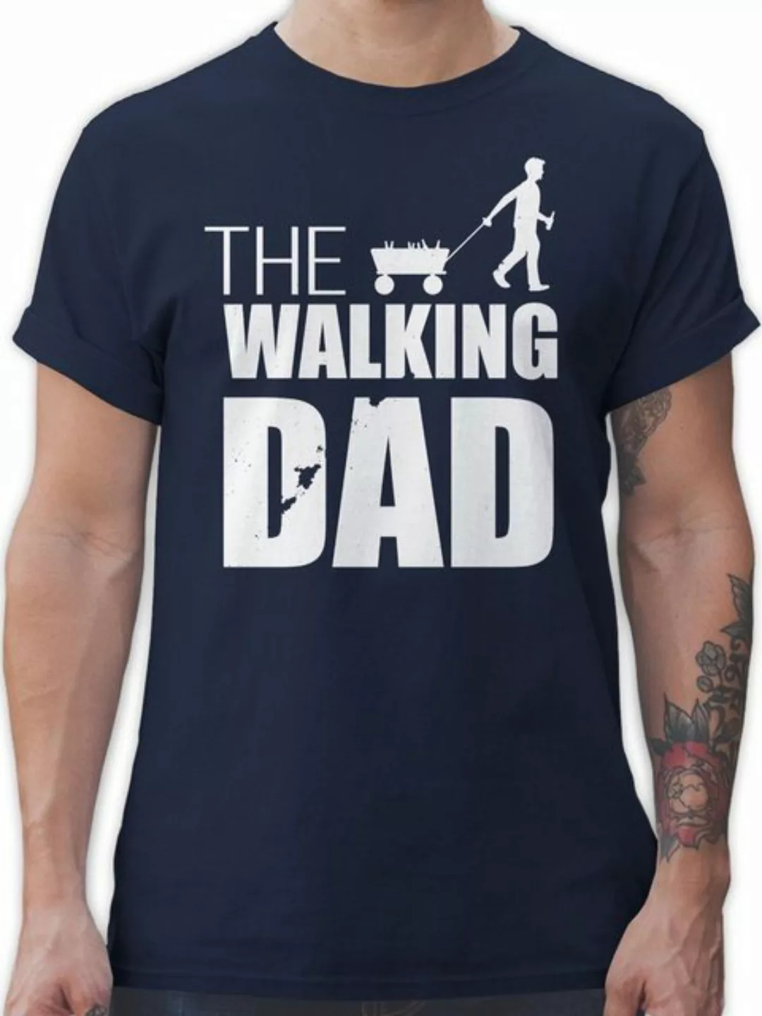 Shirtracer T-Shirt The Walking Dad Bollerwagen Vatertag Geschenk für Papa günstig online kaufen