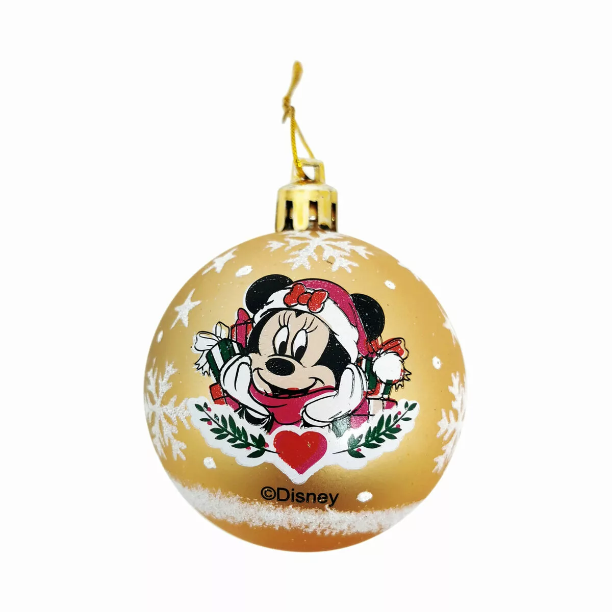 Weihnachtsbaumkugel Minnie Mouse Lucky Golden 10 Stück Kunststoff (ø 6 Cm) günstig online kaufen